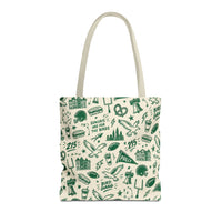 Philly Birds Tote Bag, Philadelphia Football Fan Gift, All Over Print Green Eagles Inspired Bag, Bird Gang Game Day Tote