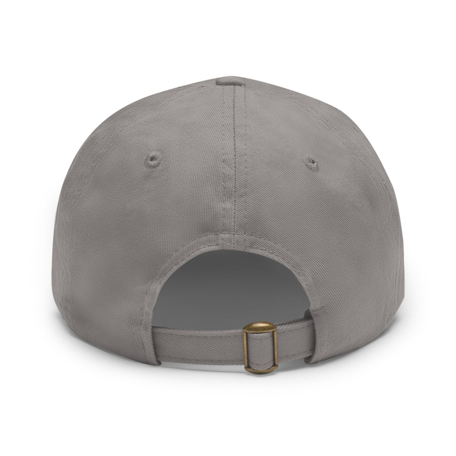 Living Proof That Vibes Beat Logic Dad Hat with Leather Patch (Rectangle)