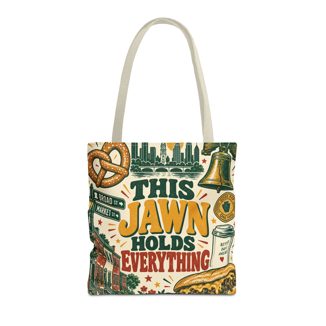 This Jawn Holds Everything Tote Bag, Funny Philadelphia Gift, Philly All Over Print Bag, Unique Pennsylvania Souvenir