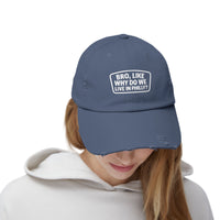 Why Do We Live in Philly Unisex Distressed Cap