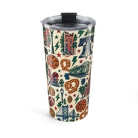 Philadelphia Tumbler, Philly Gift, 215 Travel Cup, Pennsylvania Souvenir, Philly Sports Fan Gift, Vintage City Collage, 20 oz Tumbler