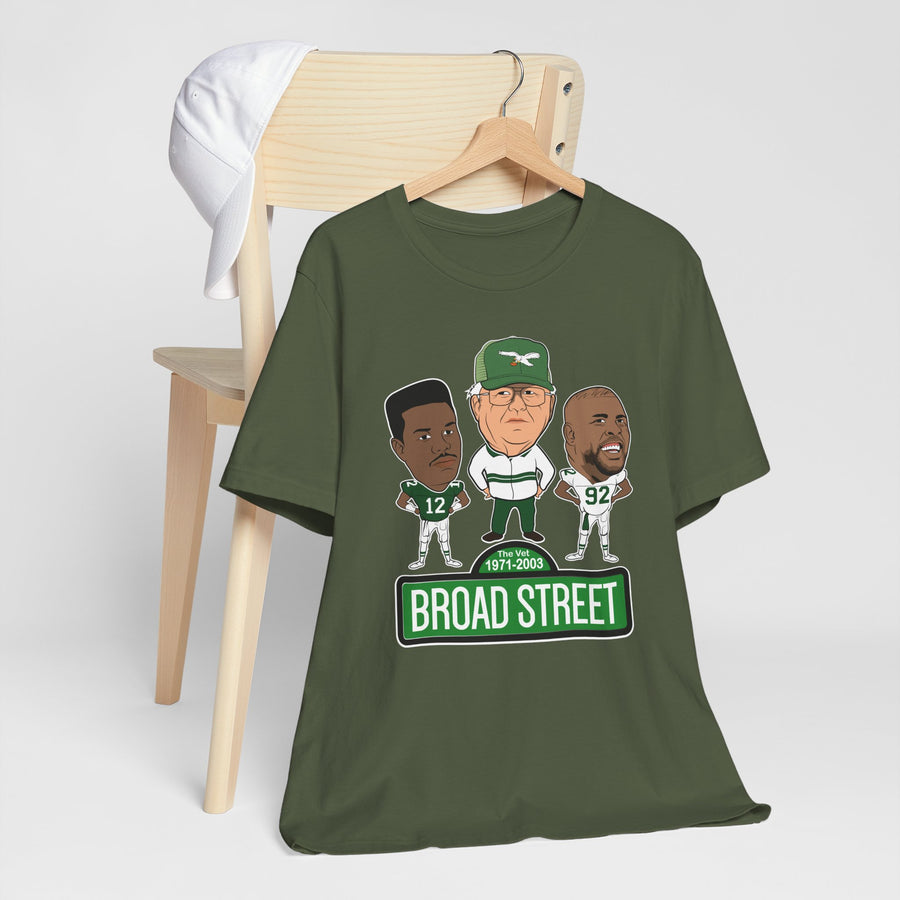 Retro Buddy Era Birds Broad Street Unisex Jersey Short Sleeve Tee