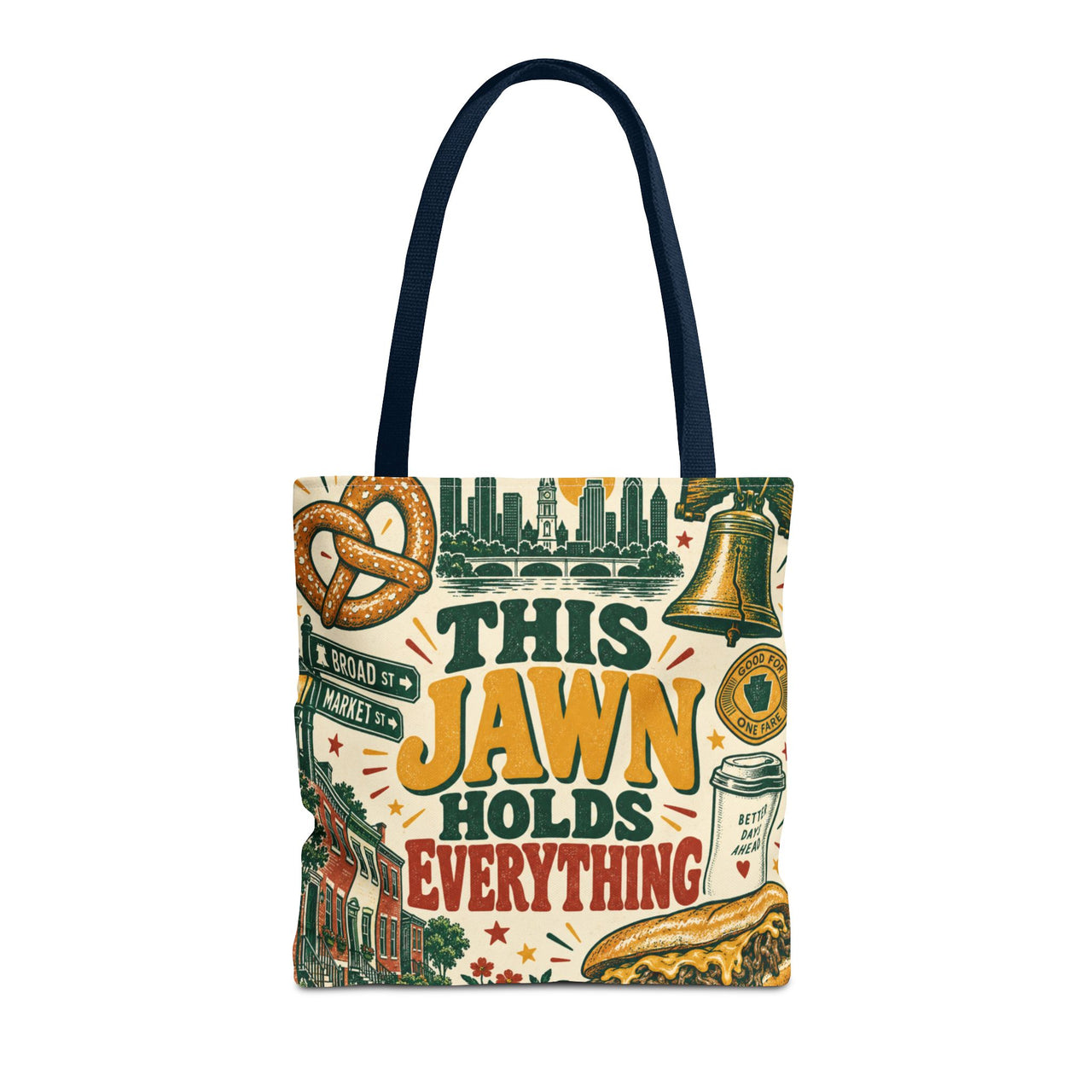 This Jawn Holds Everything Tote Bag, Funny Philadelphia Gift, Philly All Over Print Bag, Unique Pennsylvania Souvenir
