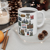Philadelphia Icons Mug, Philly Coffee Mug, Philadelphia Gift, Philly Landmark Mug, 11oz 15oz Ceramic Mug, Philly Lover Gift, Philadelphia Souvenir