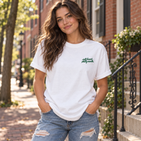 Soft Heart Philly Mouth Embroidered Shirt, Philadelphia Tee, Comfort Colors 1717, Philly Girl Gift, Left Chest Embroidery