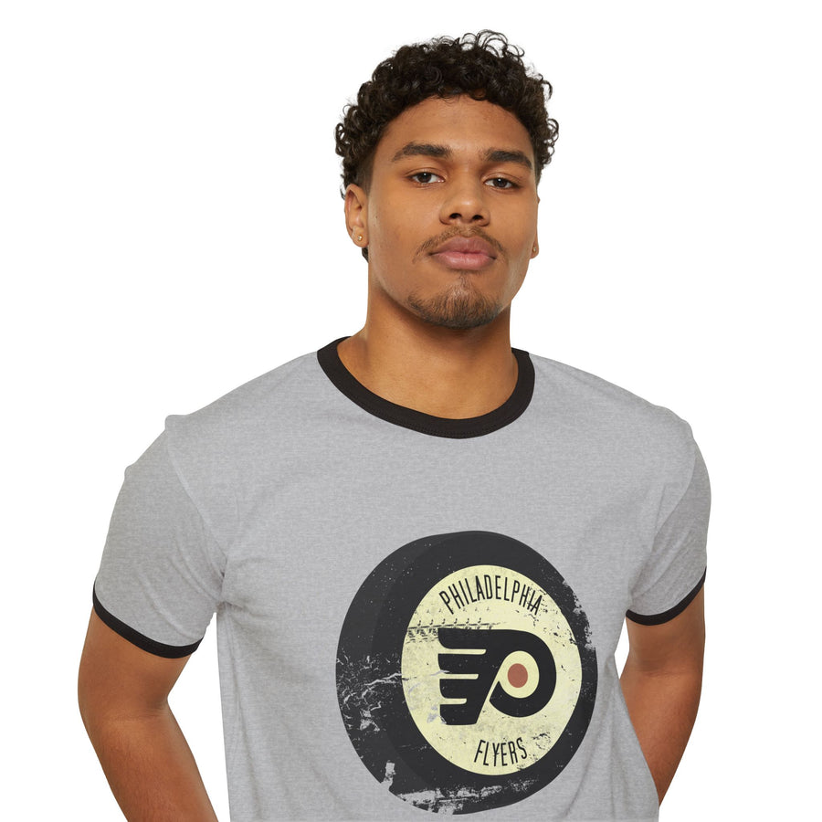 Retro Philly Hockey Unisex Cotton Ringer T-Shirt