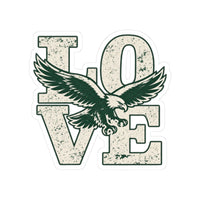 Philly LOVE Birds Sticker, Philadelphia Football Decal, Vintage Green Eagle Sticker, Game Day Gift, Philly Sports Sticker