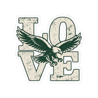 Philly LOVE Birds Sticker, Philadelphia Football Decal, Vintage Green Eagle Sticker, Game Day Gift, Philly Sports Sticker