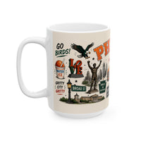 Philadelphia Mug Philly Icons Coffee Mug Go Birds Mug Philadelphia Gifts Liberty Bell Cheesesteak Water Ice Mug 11oz 15oz White Mug