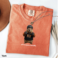 Flyers Inspired Kerfuffle Shirt, Funny Philly Hockey Tee, Groundhog Hockey Graphic Tee, Off To Cause A Kerfuffle Shirt, Comfort Colors