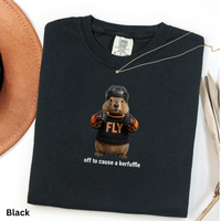 Flyers Inspired Kerfuffle Shirt, Funny Philly Hockey Tee, Groundhog Hockey Graphic Tee, Off To Cause A Kerfuffle Shirt, Comfort Colors