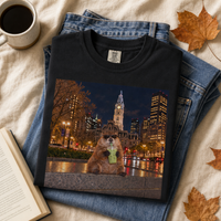 Philadelphia Groundhog T-Shirt, Funny Iced Matcha Philly Tee, City Hall Animal Graphic, Comfort Colors 1717 Shirt
