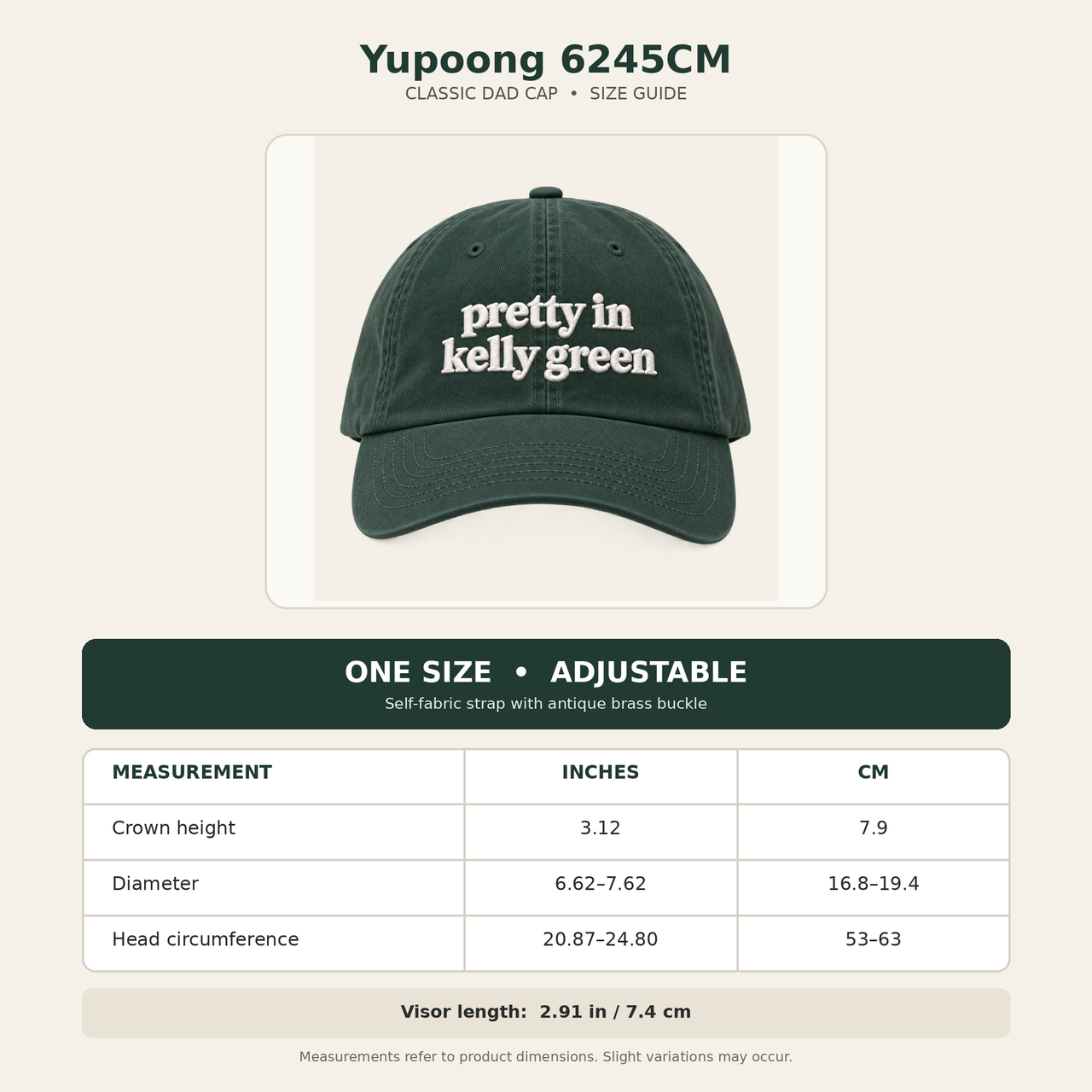 Pretty in Kelly Green Embroidered Dad Hat, Spruce Green Yupoong 6245CM Cap, Cute Philly Football Fan Gift, Game Day Hat