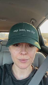 Say Less We Fly Dad Hat, Philly Football Hat, Bird Gang Cap, Embroidered Yupoong Dad Hat, Philadelphia Football Gift, Spruce Green Hat