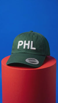 PHL Embroidered Dad Hat, Philadelphia Hat, Vintage Yupoong 6245CM Cap, Philly Baseball Cap, Minimalist Philly Hat, Adjustable Streetwear Hat