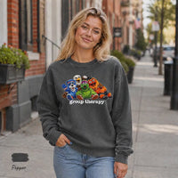 Philly Mascots Group Therapy Sweatshirt | Comfort Colors 1566 Crewneck | Funny Philadelphia Sports Fan Sweatshirt | Philly Game Day Gift